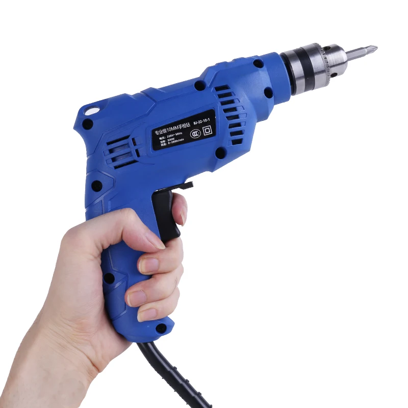 

Hand Electric Drill BJ-22-10-1 Household Forward And Reverse Speed Regulation 300W High Power Electric Drill 10mm Drill Clamp