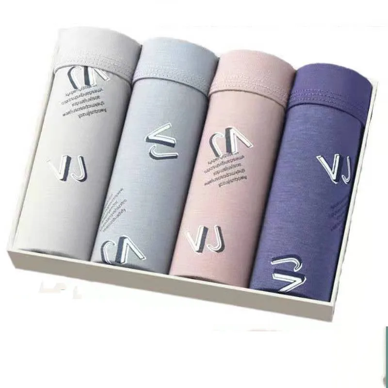 4pcs Boxer Shorts Underpants man Men's Panties Men Boxer Underwear Cotton for Mae Coupe Sexy Set Caecon arge Size ot Soft