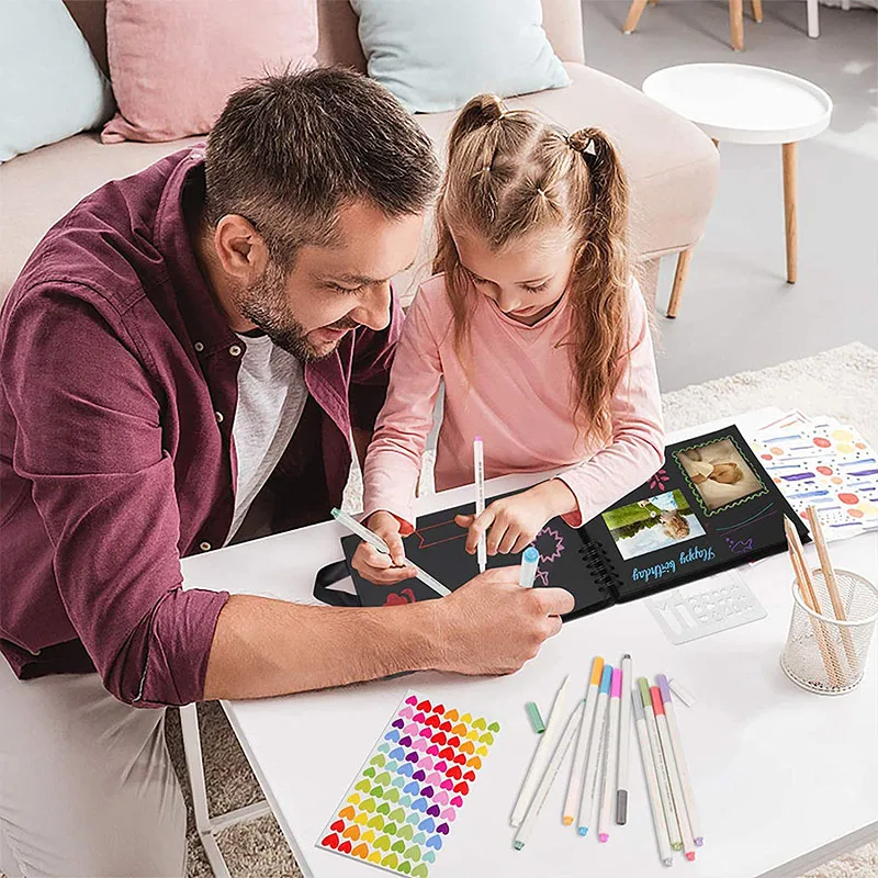 Фотоальбом сделай сам скрапбукинг 80 страниц память сувенирная книга детский