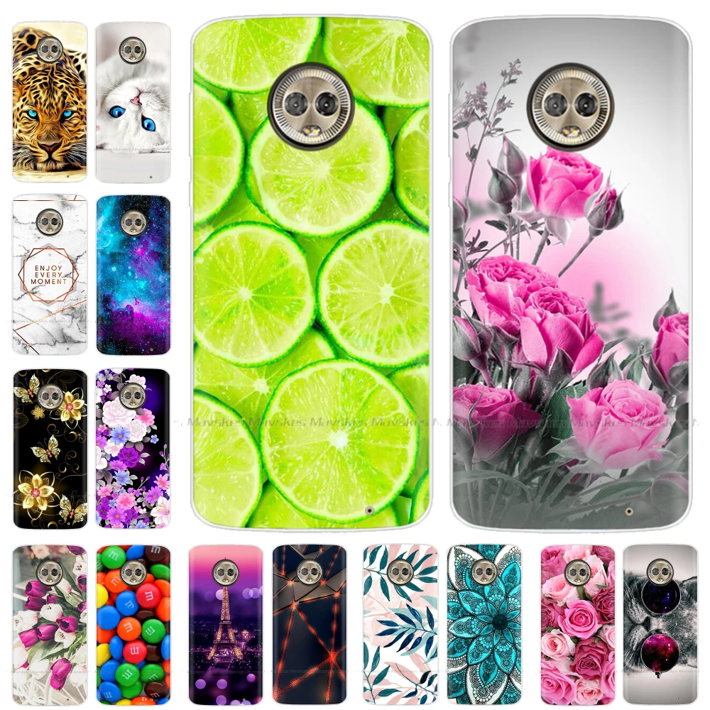 Силиконовый чехол для Moto G6 Plus, полная защита, мягкая задняя крышка из ТПУ для Motorola MotoG6, G6 Play, бампер, чехол для телефона