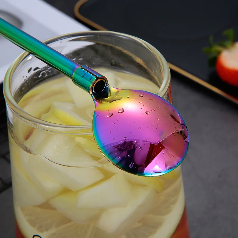 Высокое качество нержавеющей стали соломы набор портативный Открытый Кемпинг