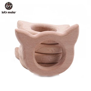 10 шт., деревянные Прорезыватели для зубов в виде кошек