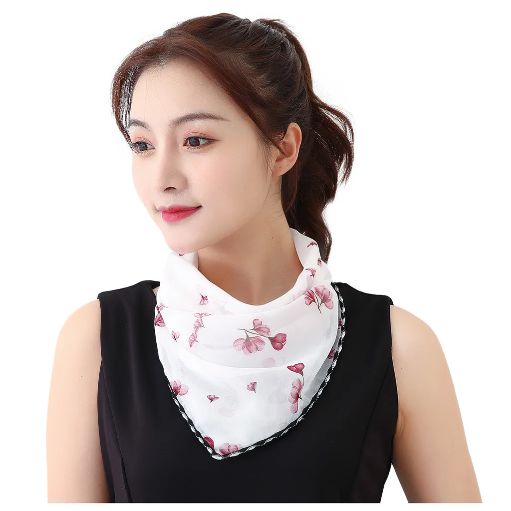 Модный одноразовый шелковый шарф B14 для взрослых с принтом 2 шт. | Аксессуары