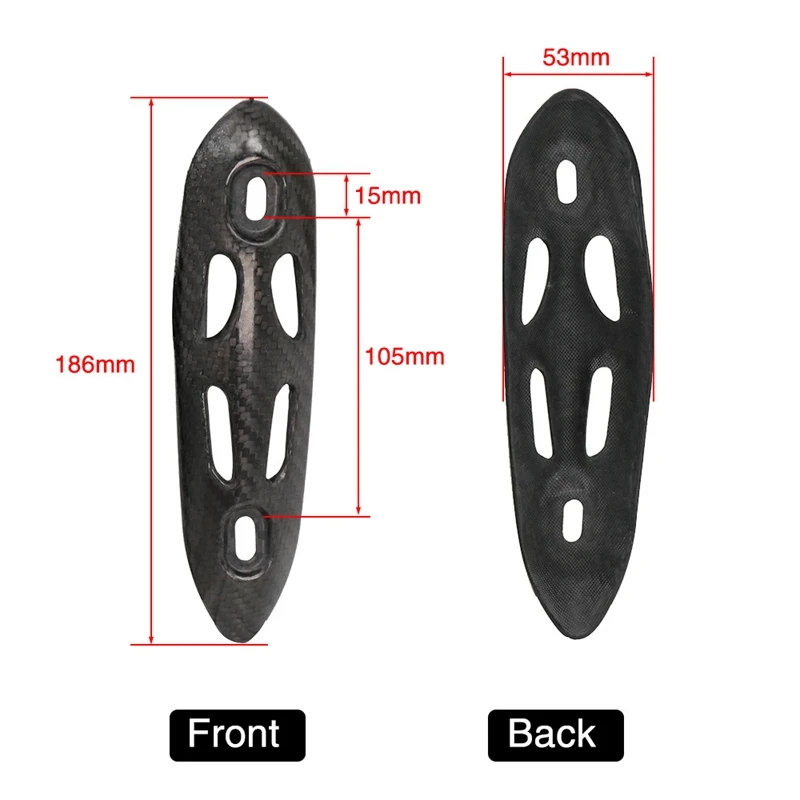 Выхлопной глушитель из углеродного волокна для мотоцикла тепловая Защитная