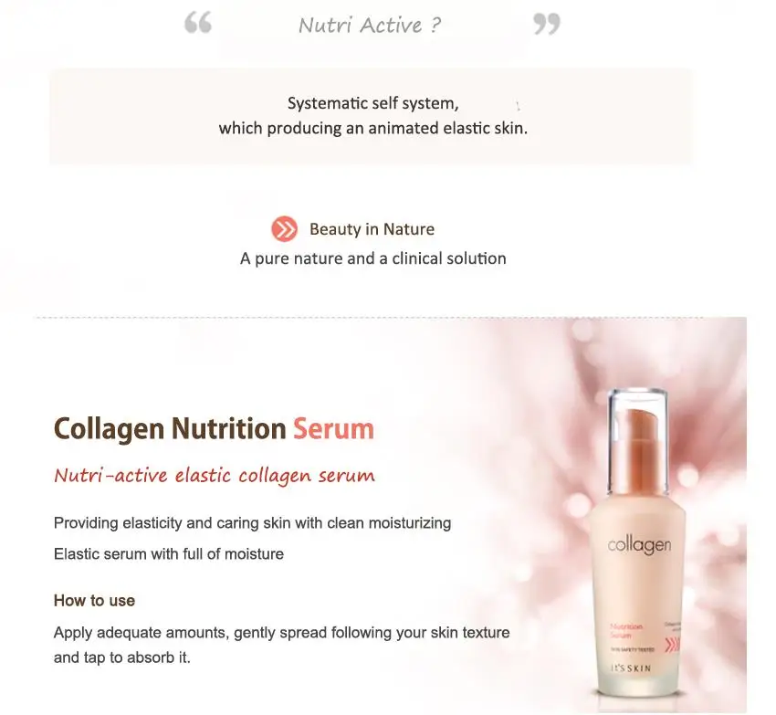 

IT'S SKIN Collagen Nutrition Serum 40ml Skin Elastic Serum Moisturizing Whitening Essence Anti-aging Face Cream Korea Cosmetics