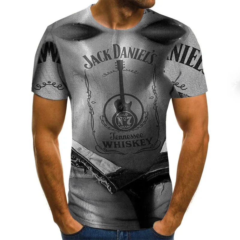 

Simple style T-shirt for men and women summer popular 3D-printed love music pattern short sleeve casual large size T-shirt