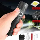 Суперяркий Светодиодный фонарик, 7000 лм, xhp50.2, USB, перезаряжаемый водонепроницаемый фонарик, мощный зум, фонарик с магнитным хвостом