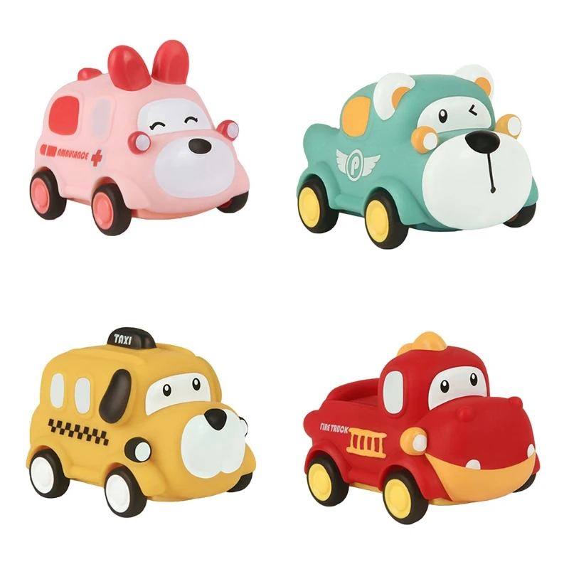

1PC Realistic Cartoon Car Toys Friction Cartoon Car Pull Back Model Vehicle Toy