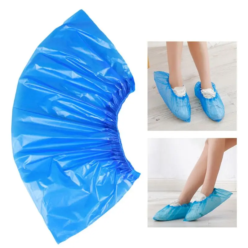 

100 Pcs Disposable Shoe Covers Dustproof Shoecovers Thicken Body Protection Overshoes for Home Lab Workplace