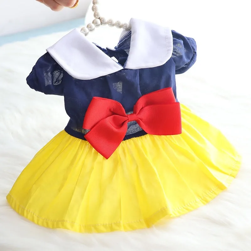 Новинка 2020 платье для собак и кошек зимняя одежда Белоснежки собаки юбка