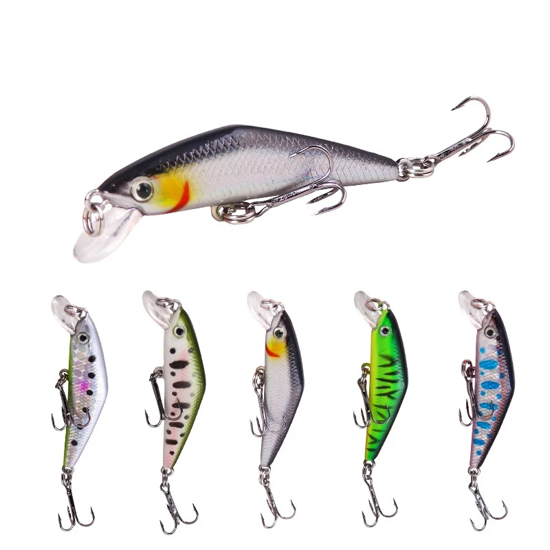 

Quality Minnow Fishing Lure 6.8cm 2.7g Plastic Sinking Bend Hook Hard Bait Aritificial Crankbaits Freshwater Bass Fishing Tackle