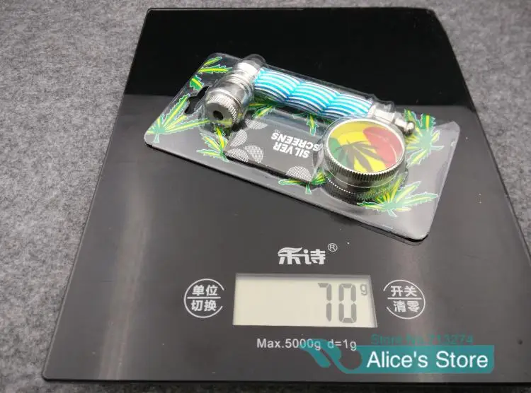 Новинка 1 комплект модных металлических курительных трубок с крышкой +