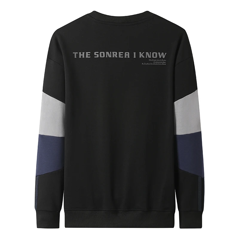 

Loldeal Long Sleeve Sweatshirt Crew Neck Colorblock Slim Fit Cotton Blend Pullover