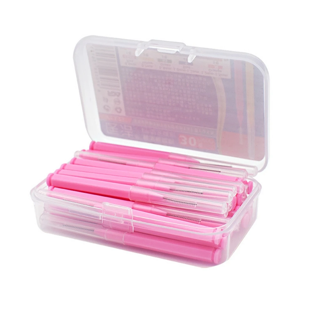 30 шт межзубная щетка портативная для ухода за зубами чистки зубов зубная