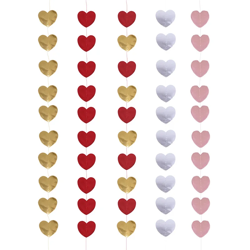 20 сердец любовь занавес в форме сердца тянуть цветок день Святого Валентина