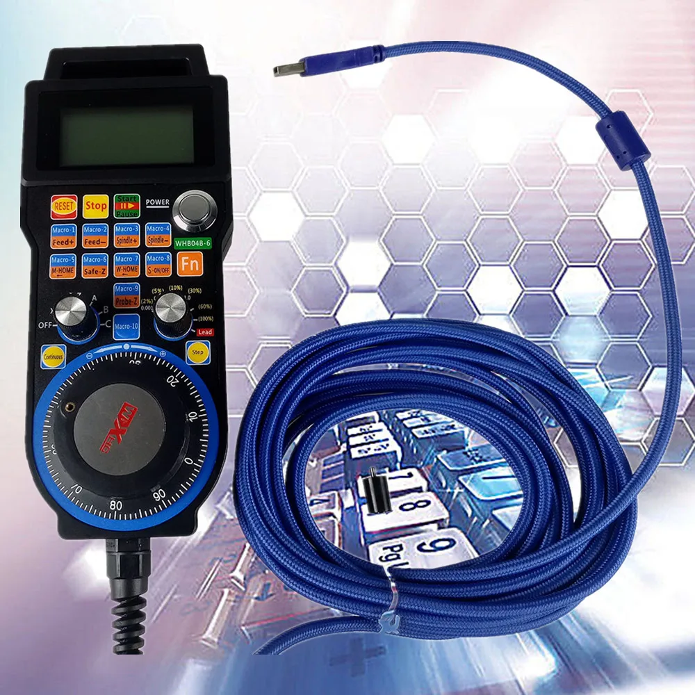 

CNC Mach3 Wired MPG 4/6 Axis（Optional） Pendant Handwheel WHB04B For Milling ＆ Engraving Machine