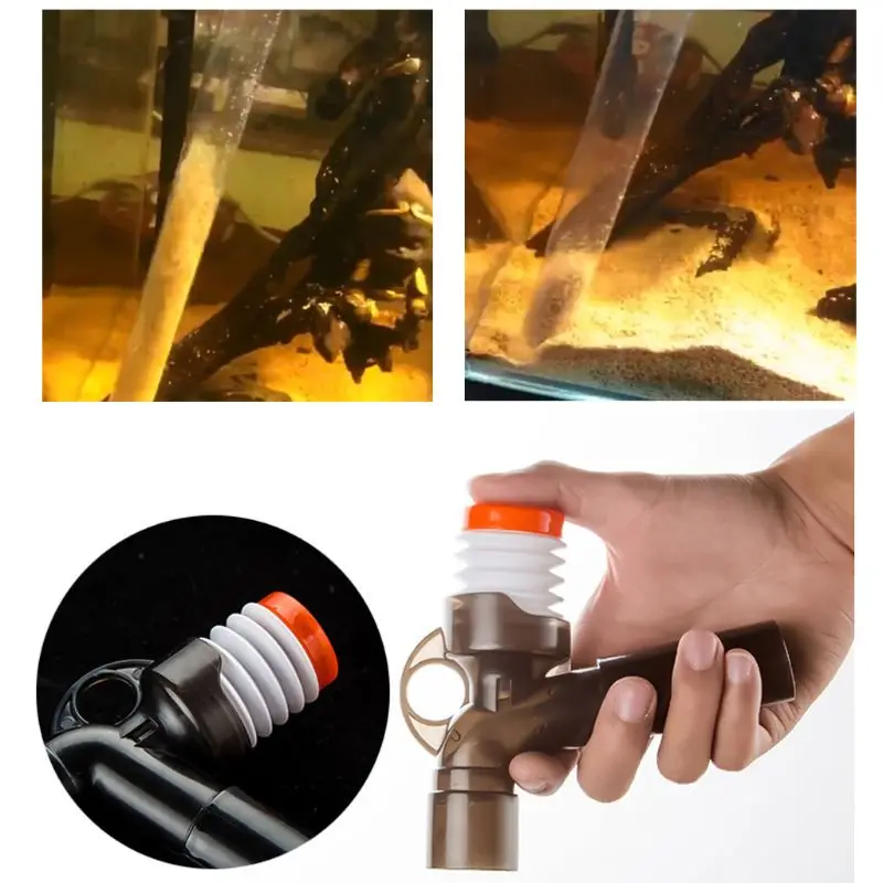 Ручной всасывающий насос для аквариума мытья песка инструмент очистки сифона