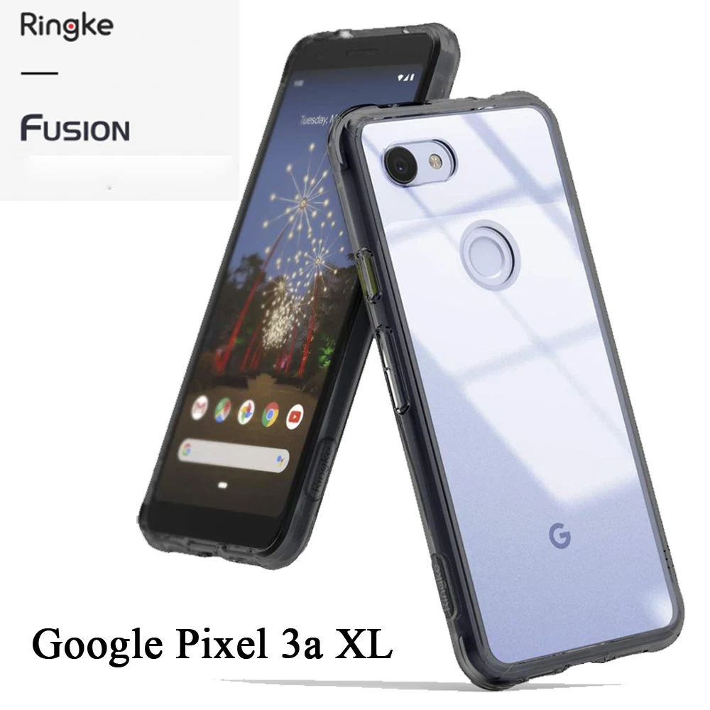 Ringke Fusion для Google Pixel 3a XL прозрачная задняя крышка из поликарбоната и мягкая рамка