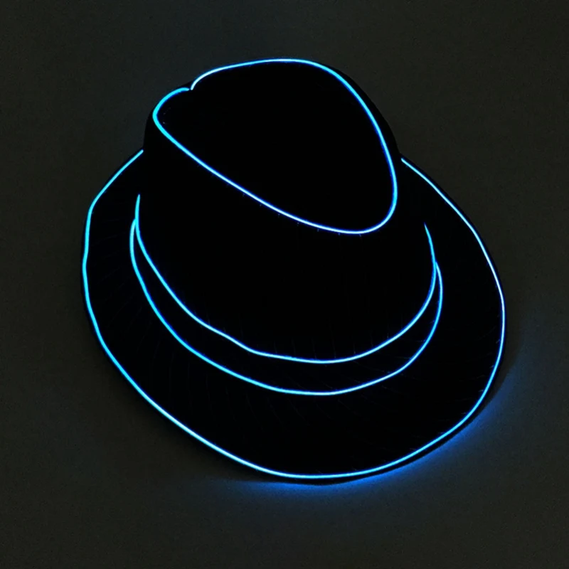 Вечерние светильник со шнуровкой наверху шляпа EL провода яркий светодиодный