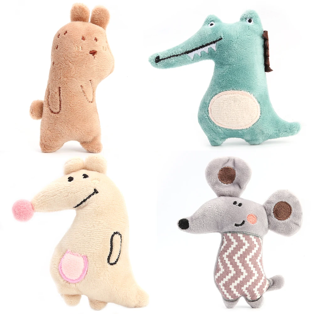 

2021 Traning Dog Toys Supplies Funny Cat Toys Lovely Plush Animal Mint Kitten Teaser Playing Interactive Toy Pet Accessories