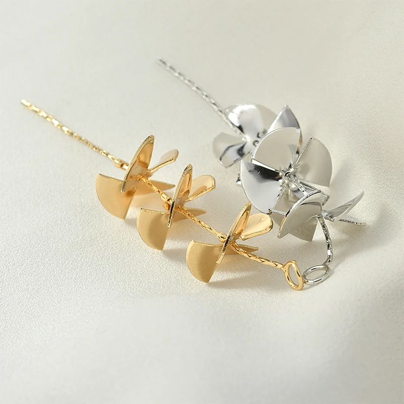 Серьги ручной работы с медным покрытием 18 К настоящее золото передовое чувство