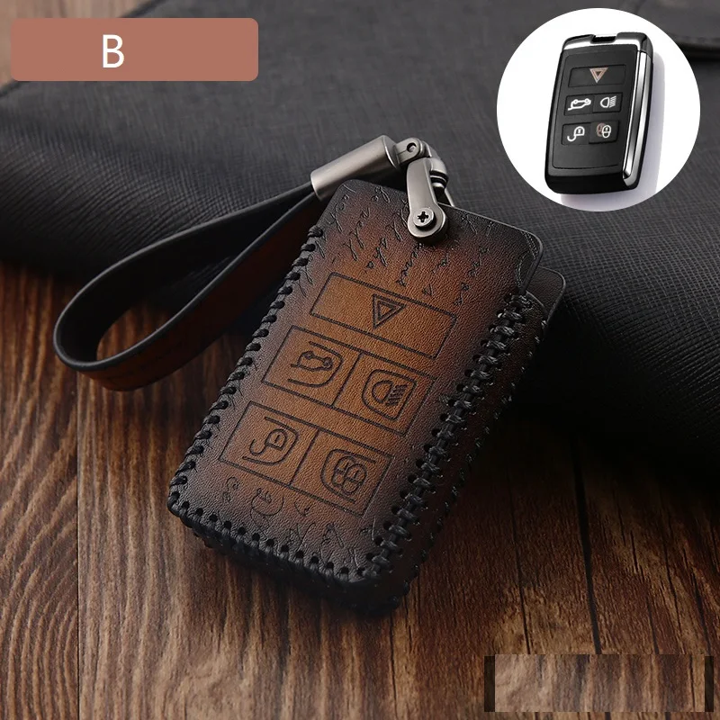 Чехол для автомобильных ключей в стиле ретро из натуральной кожи Land Rover A9 Discovery Range