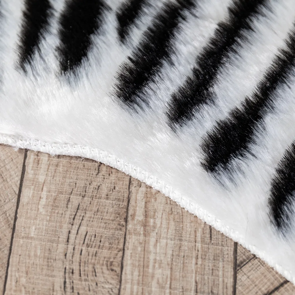 tiger printed Rug Cow Leopard Tiger Printed Cowhide faux skin leather NonSlip Antiskid Mat80x108CM Animal print Carpet | Дом и сад