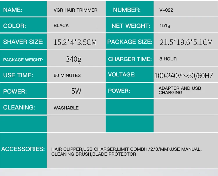 Новинка перезаряжаемый через порт USB машинка для стрижки волос беспроводной