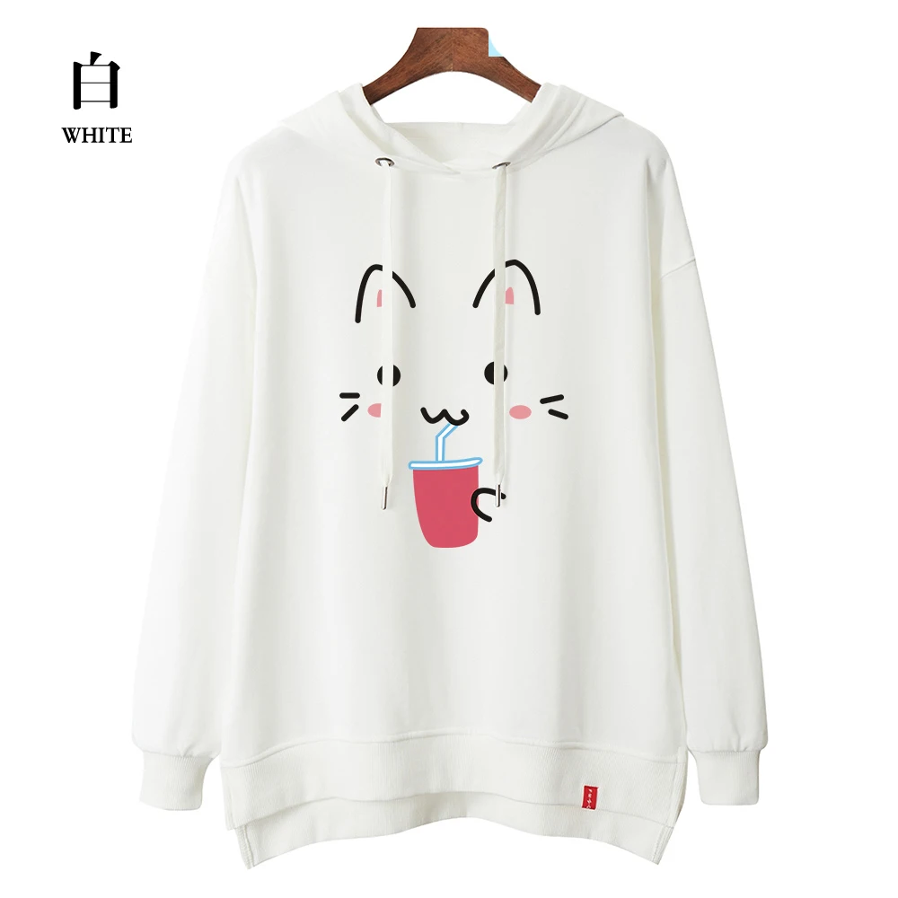 

100%Cotton Women's Hoodie Oversized Solid Sweatsuit for Studengts Hoodies Terry Tops High Quality hoodies Women Aesthetic