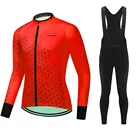Весна 2022 мужской костюм с длинным рукавом для горного велосипеда красная велосипедная одежда дышащий комбинезон для горного велосипеда Брюки Одежда для велоспорта