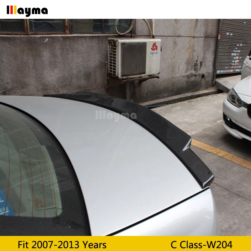 C74 Стиль углеродного волокна задний спойлер на багажник для Benz C Class W204 C180 C200 C220 C250 4