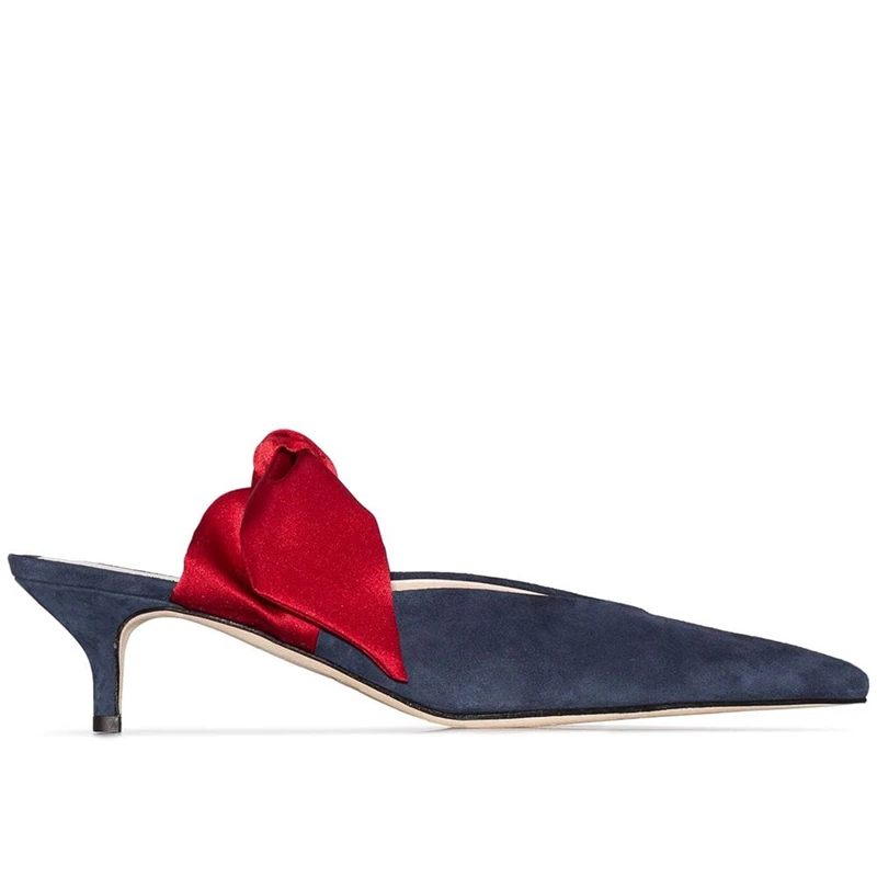 

2021 spring new women's high heel bow Muller shoes
