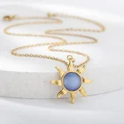 Ожерелье женское из натурального Лабрадорита, с опалом