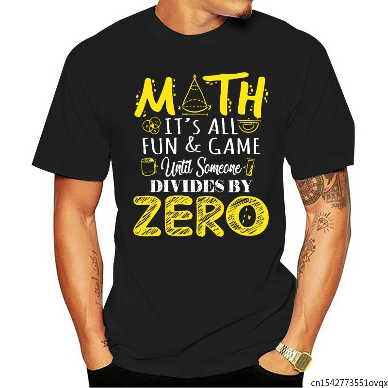 

T Shirt S Women Funny Math Teacher Men Casual Stretch & Spandex Short Unisex Tee