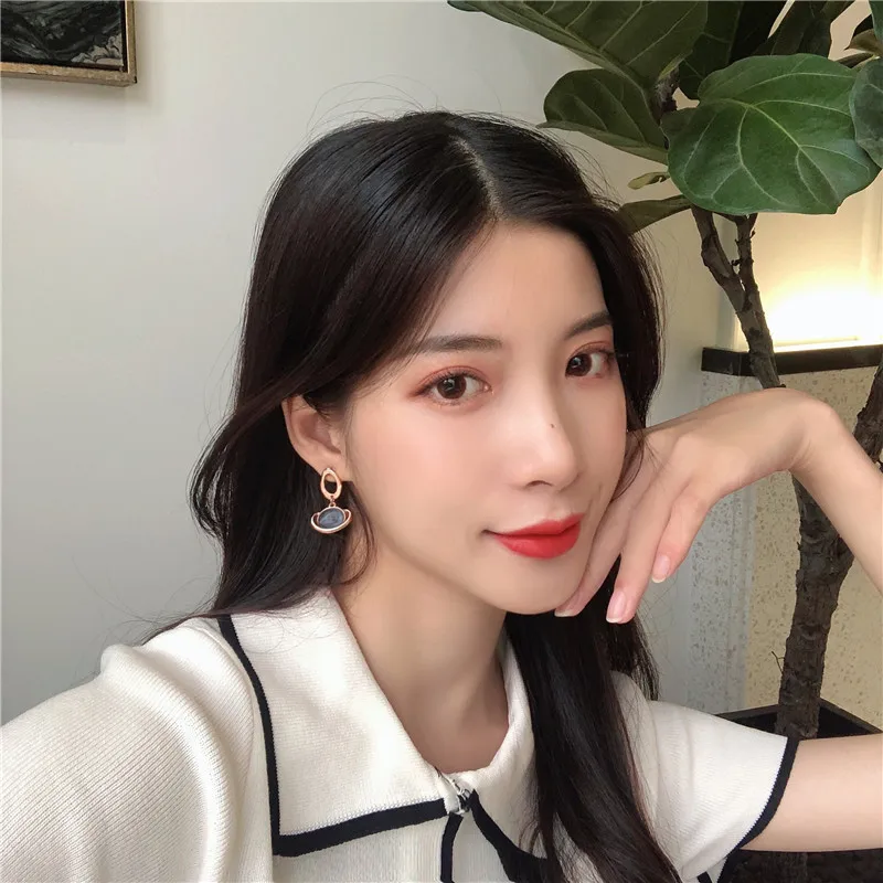 Ruanme han edition темпераментные серьги гвоздики с геометрическим дизайном женские