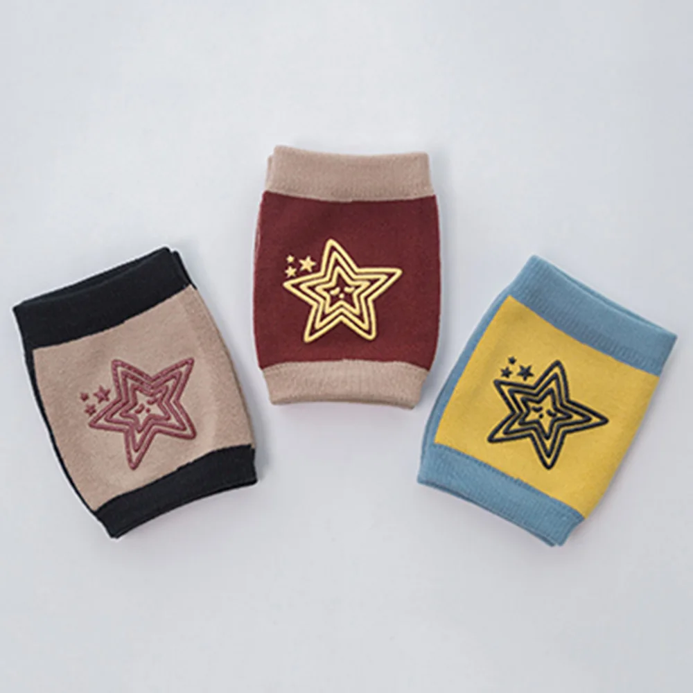 1 пара детские Нескользящие гетры с принтом эластичные дышащие защита для ползающего ребенка новорожденных