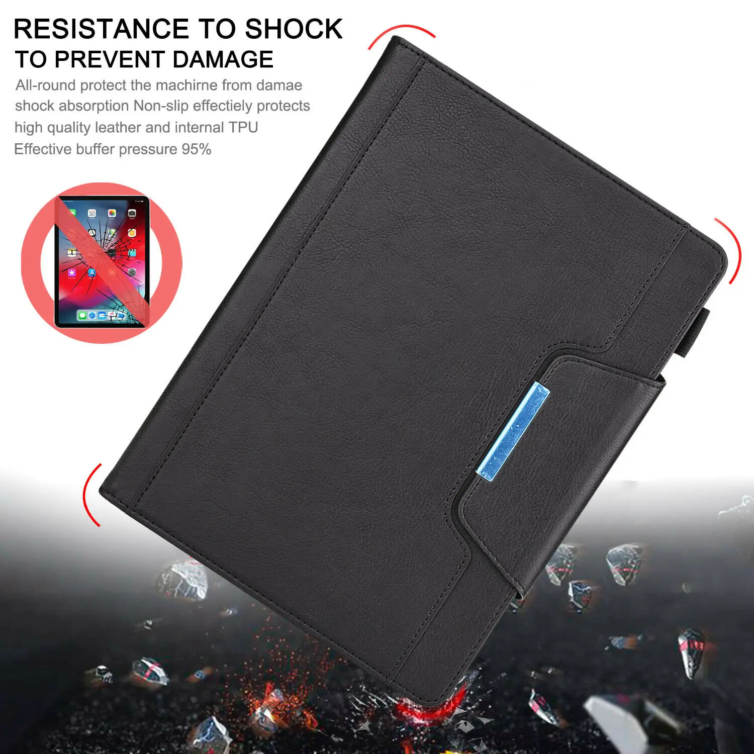 

For iPad Pro 11 inch 2020 A2068A2230 A2228 Retro Flip Hybrid Leather Auto Sleep/Wake Magnet Case Cover