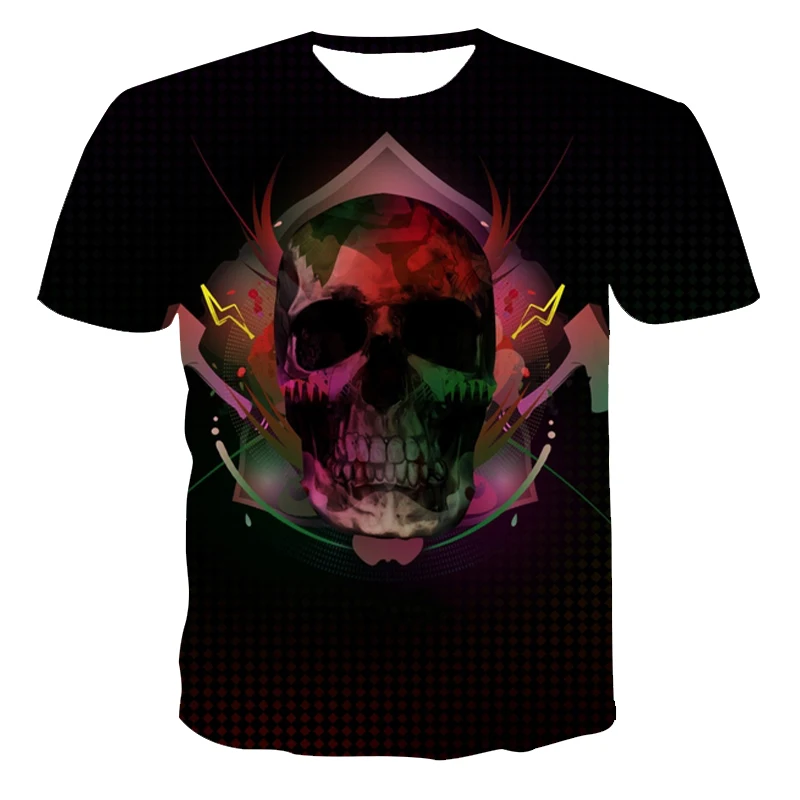 

New 2021 Summer 3DPring T-Shirt【Colorful】Men's Short Sleeve Casual Cool Cartoon Fashion Large Size Tops Tee 110-6XL Customizable