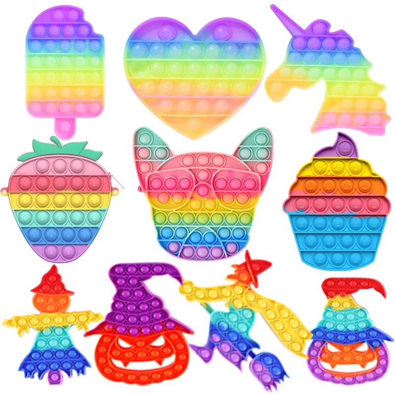 

Push Pops System Its Bubble Hot Air Balloon Car Color Fidget Toys Autism Special Needs Sensory Anti-stress Relief Toy Kids Toys