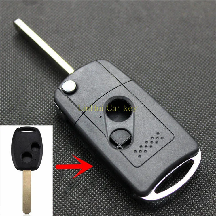 

PINECONE для HONDA CIVIC CITY, подходит для CRV ACCORD Keys, чехол с 2 кнопками, необработанное пустое Латунное лезвие, модифицированный пульт дистанционного у...