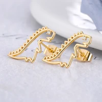 cute origami stud earrings for women hollow animal jewelry girls kids stainless steel tiny earrings party accessories bff