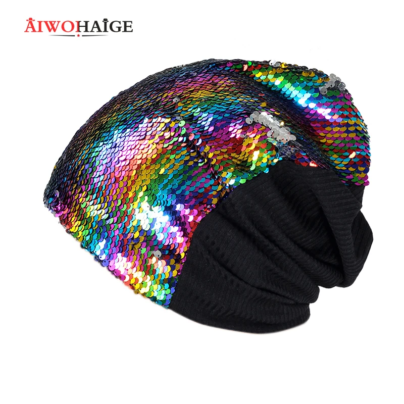 2019 новая блестящая зимняя шапка бини высокого качества модные вечерние шапки