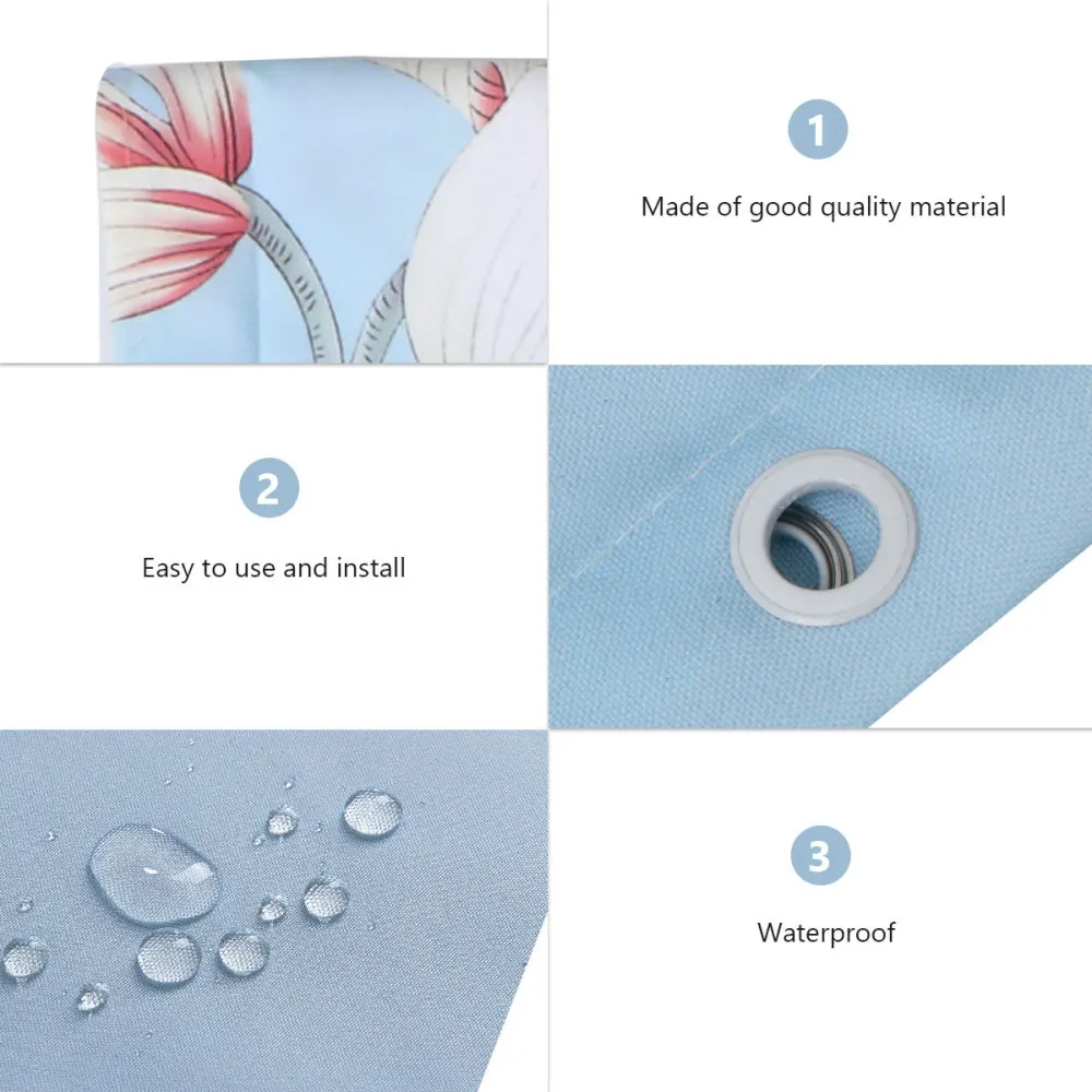 1 шт. занавеска для душа с цветочным узором | Дом и сад