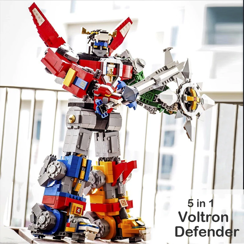 В наличии 16057 Voltron Defender of The Universe 5 в 1 сменная модель строительные блоки кирпичи