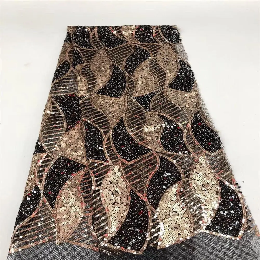 Кружевное платье с блестками вечерние платья из фатина в нигерийском стиле 5