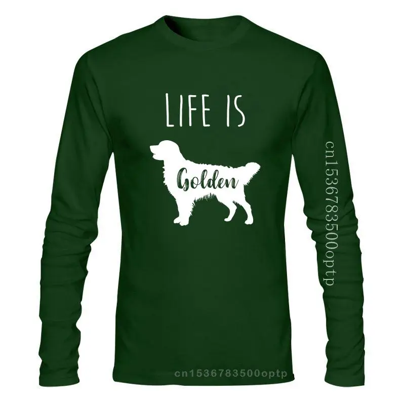 

New Funny men t shirt novelty tshirt women Golden Retriever Life is Golden T Shirt T-shirt