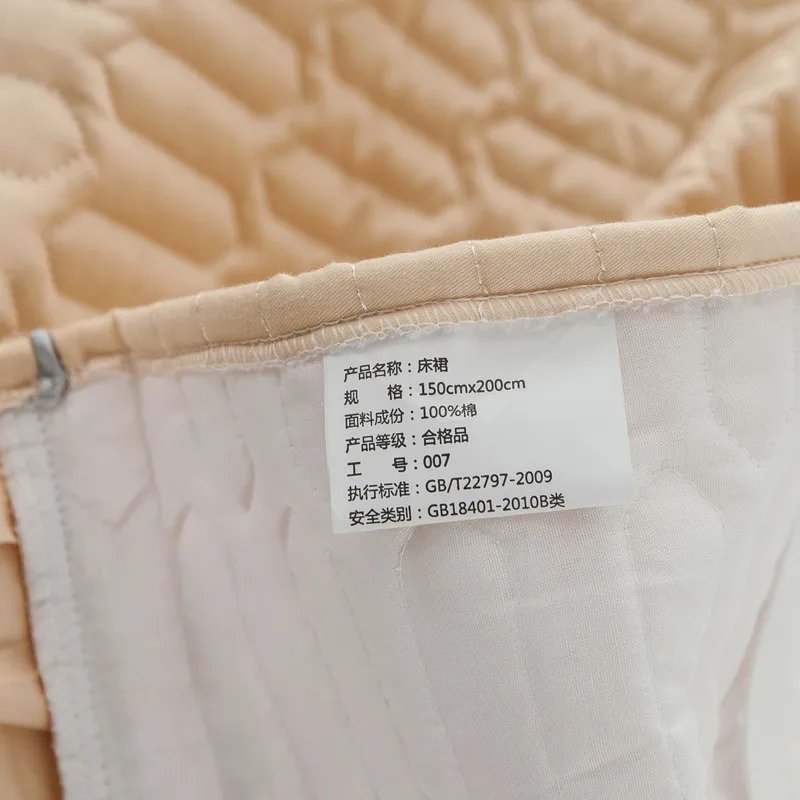 Новинка 2019 хлопковое стеганое покрывало натяжная простыня наволочки однотонное