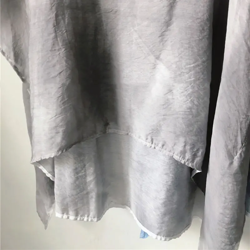 

XITAO Solid Color Irregular Hem T-shirt Fashion Simplicity Casual Women O-neck Collar Loose All-match 2021 Summer New WMD0114
