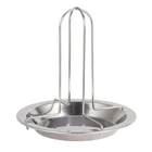 Нержавеющаясталь стойка для жарки курицы пивная банка вертикальный аппарат для обжаривания курица держатель с поддон для печи