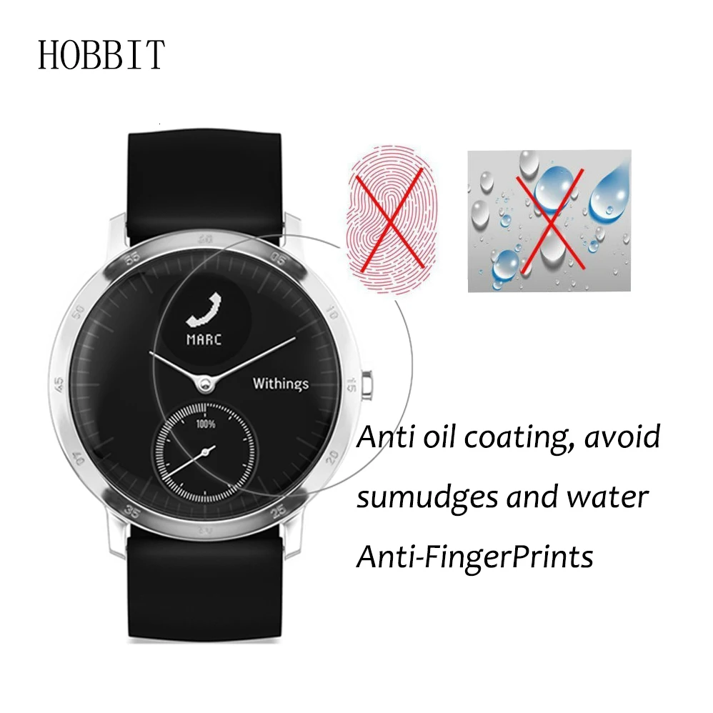 3 упаковки для Nokia Withings Activite steel HR 36 мм 40 мм Анти-шок 7H нано-экран протектор щит взрывозащищенный Смарт-часы пленка